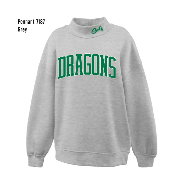 Carroll Golf "Arched Dragons" Pennant Sportwear Mockneck Sweatshirt