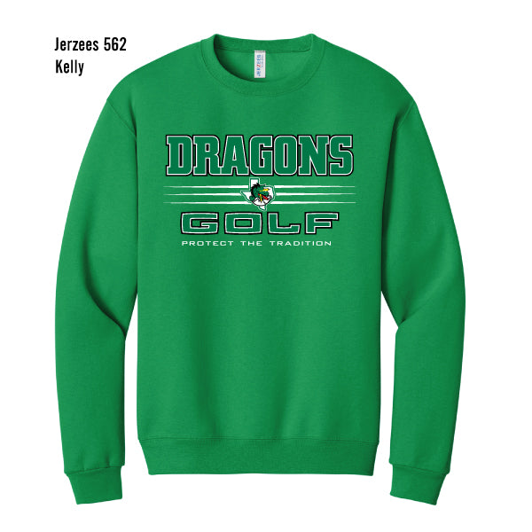 Carroll Golf "Dragons Golf Protect The Tradition" Jerzees Crew Sweatshirt