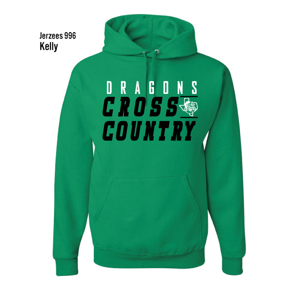 Carroll Middle School "Dragons Cross Country" Jerzees Nublend Fleece Hoodie