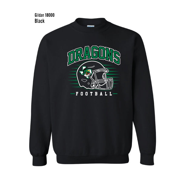 Carroll Middle School "Dragons Football" Gildan Heavy Blend Crew Sweatshirt
