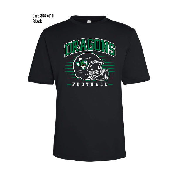 Carroll Middle School "Dragons Football" Core365 Capital Performance T-Shirt