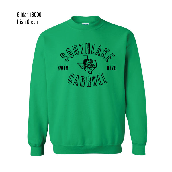Carroll Swim & Dive "Black Dragon" Gildan Heavy Blend Crew Sweatshirt