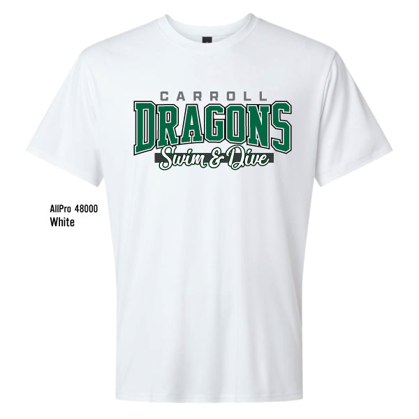 Dragons Swim & Dive "Collegiate" AllPro Pro-Lock Performance Tee