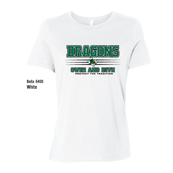 Dragons Swim & Dive "Protect The Tradition" Bella Canvas Ladies Relaxed Jersey Tee