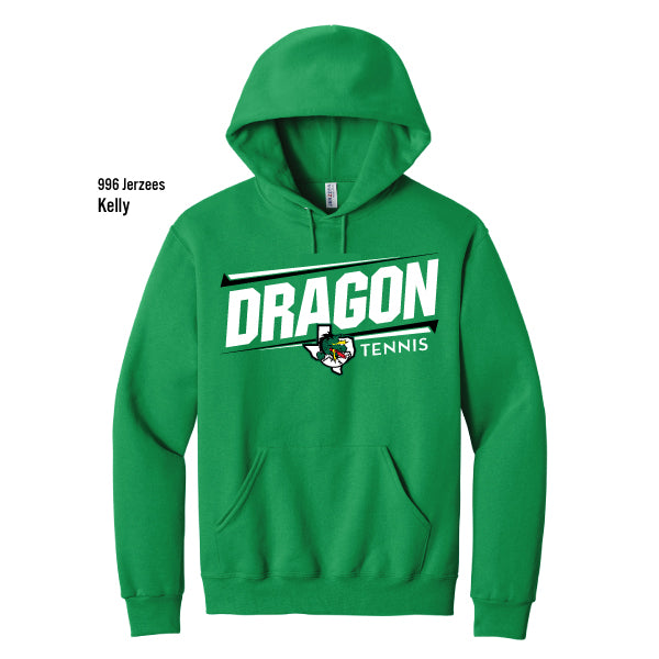 Carroll Tennis "Dragons Tennis" Jerzees Nublend Fleece Hooded Pullover