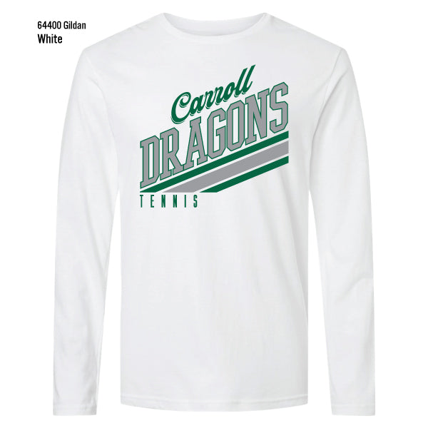 Carroll Tennis "Dragon Slant" Gildan Softstyle L/S Tee