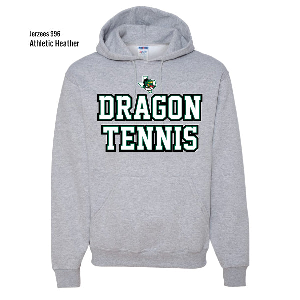 Dragon Tennis "Collegiate Stacked" Jerzees Nublend Fleece Hoodie