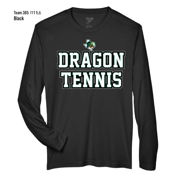 Dragon Tennis "collegiate Stacked" Team 365 Zone Performance L/S Tee