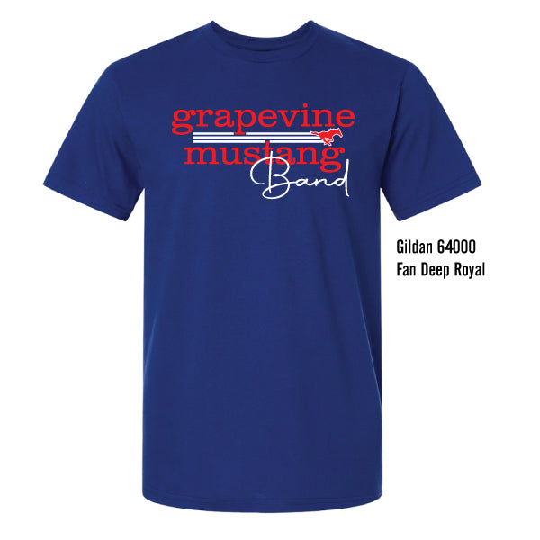 Grapevine Mustang Band "Lines" Gildan Softstyle Tee