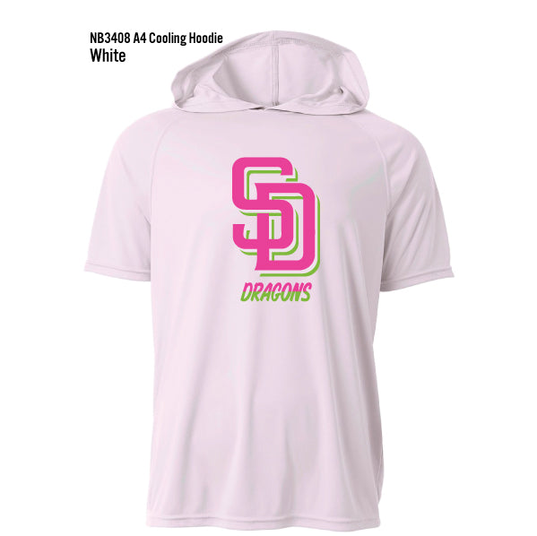 Durham Intermediate School "Interlocking SD" A4 Cooling Performance S/S Hooded Tee
