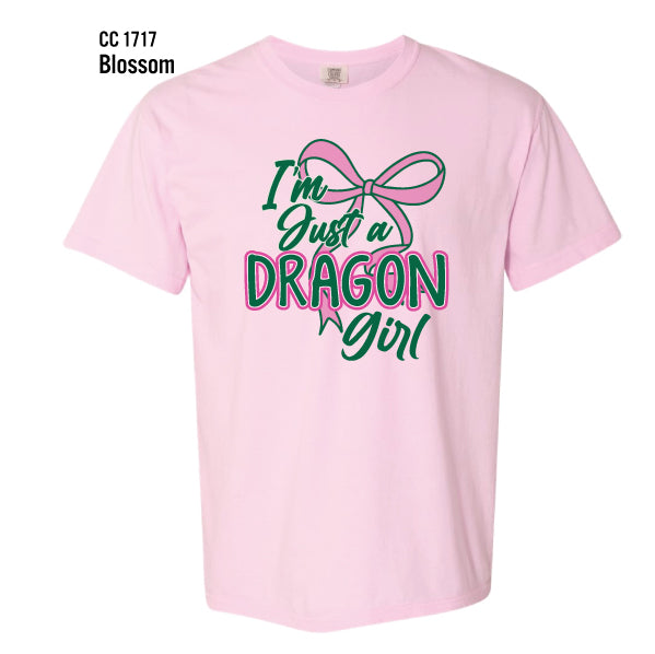 Durham Intermediate School "Just A Dragon Girl" Comfort Colors Tee