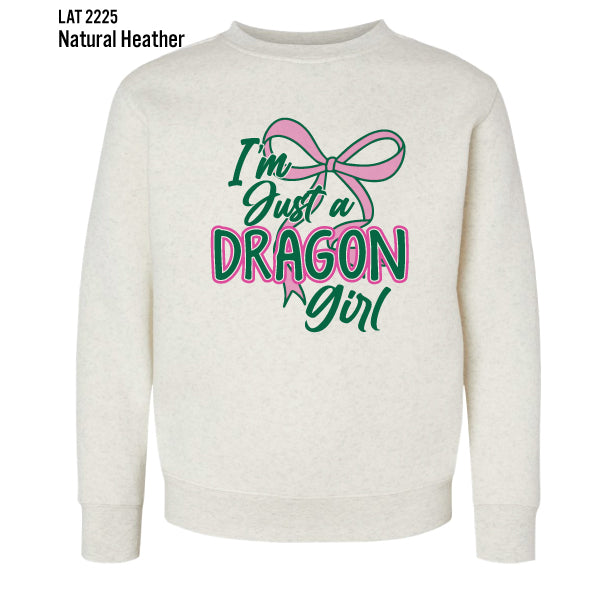 Durham Intermediate School "Just A Dragon Girl" LAT Unisex Elevated Fleece Sweatshirt