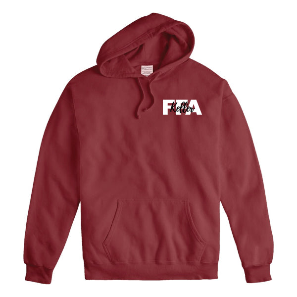 Keller HS "Keller FFA" Comfort Wash Unisex Garment-Dyed Hooded Sweatshirt