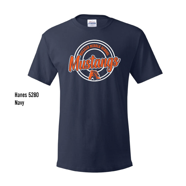 Melillo Middle School "Mustangs Circle" Hanes Essential T-Shirt