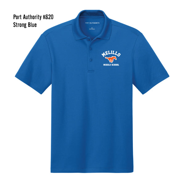 Melillo Middle School "Melillo Mustangs" Port & Co Plaited Pique Polo