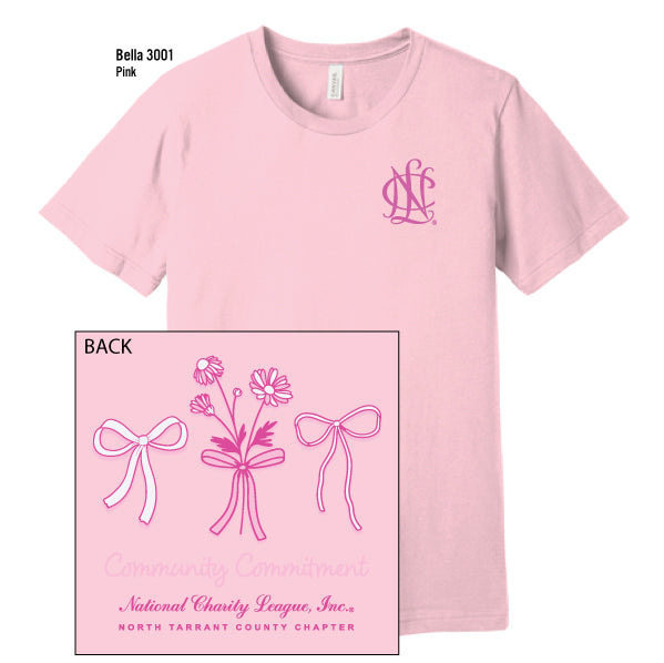 National Charity League North Tarrant County "Community Commitment" Bella Canvas Unisex Jersey Tee