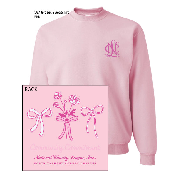 National Charity League North Tarrant County "Community Commitment" Jerzees Crew Sweatshirt