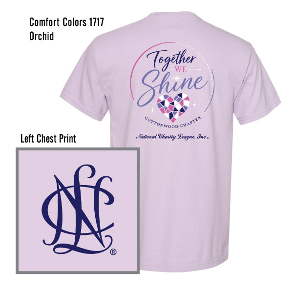 National Charity League Cottonwood Chapter "Together We Shine" Comfort Colors Tee