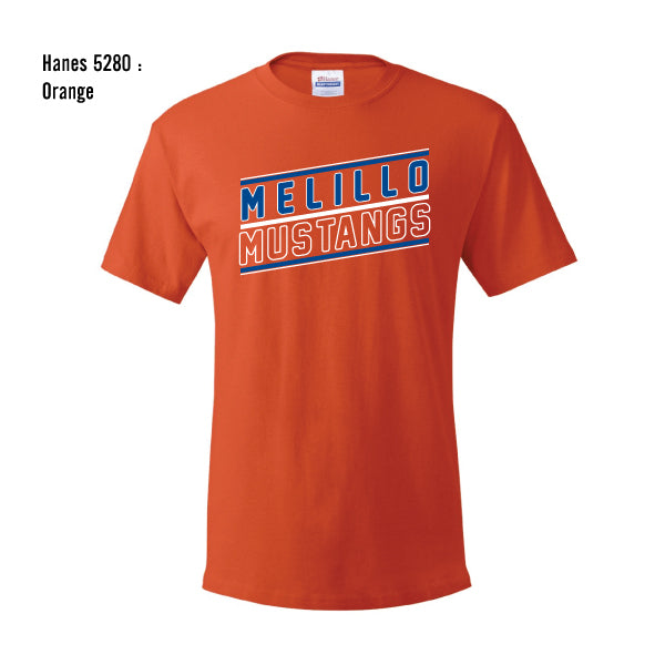 Melillo Middle School "Melillo Mustangs Slant" Hanes Essential Tee