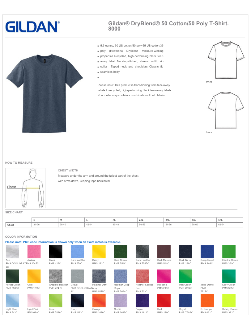 Cross Timbers MS "AC/DC CTMS" Gildan Dryblend Tee