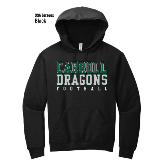 Carroll Middle School "Carroll Dragons Football" Jerzees Nublend Fleece Hoodie