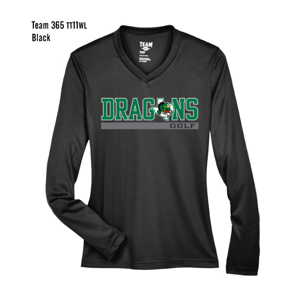 Carroll Golf "Collegiate Bar" Team 365 Women's Zone Performance L/S Tee