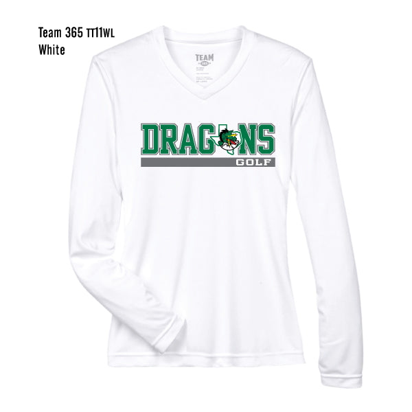 Carroll Golf "Collegiate Bar" Team 365 Women's Zone Performance L/S Tee