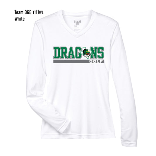Carroll Golf "Collegiate Bar" Team 365 Women's Zone Performance L/S Tee