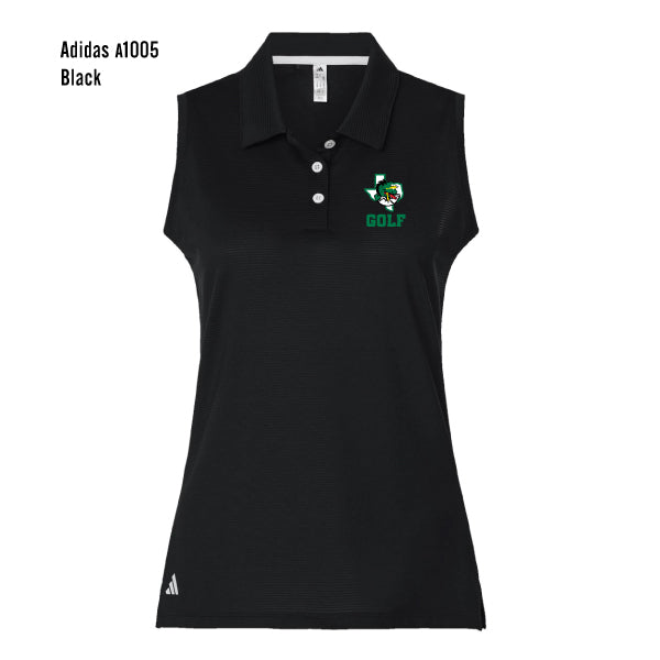 Carroll Golf "Dragon Logo" Adidas Women's Ottoman Sleeveless Polo