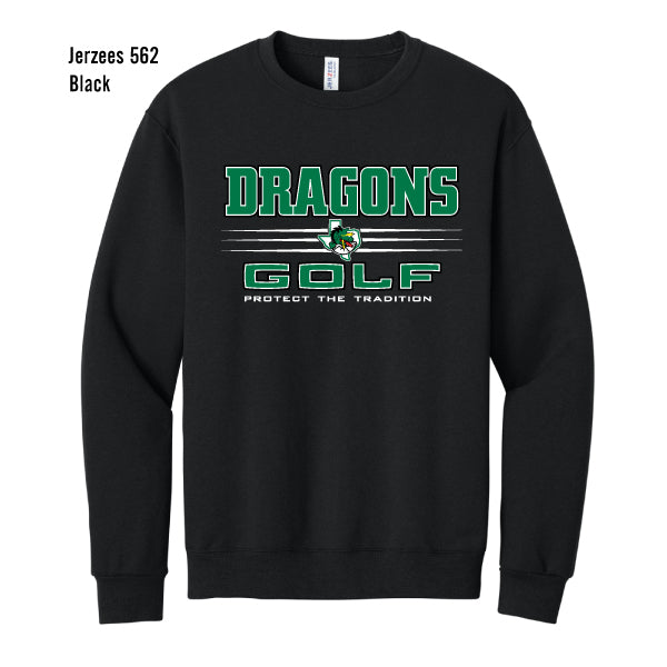 Carroll Golf "Dragons Golf Protect The Tradition" Jerzees Crew Sweatshirt