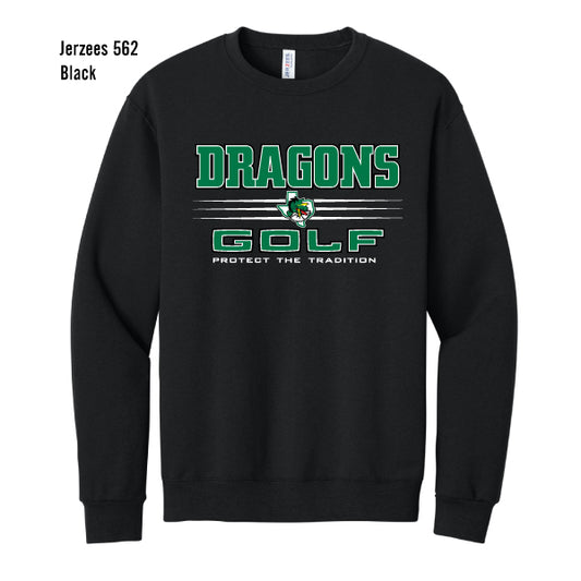 Carroll Golf "Dragons Golf Protect The Tradition" Jerzees Crew Sweatshirt