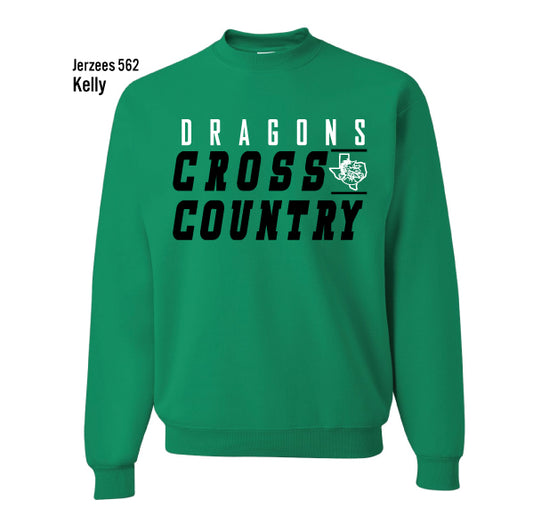 Carroll Middle School "Dragons Cross Country" Jerzees Nublend Fleece Sweatshirt