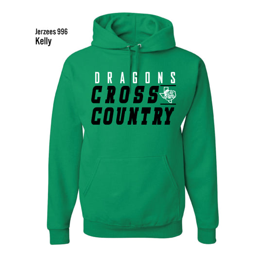 Carroll Middle School "Dragons Cross Country" Jerzees Nublend Fleece Hoodie