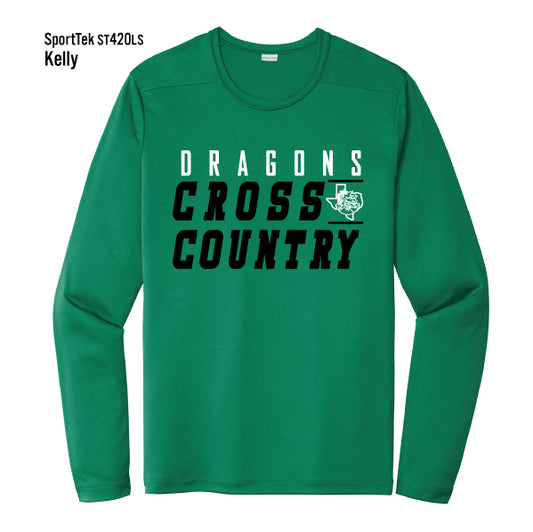 Carroll Middle School "Dragons Cross Country" Sport-Tek Competitor L/S Tee