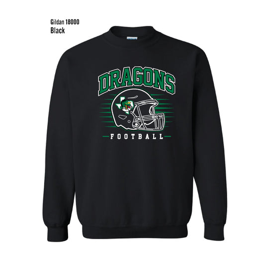 Carroll Middle School "Dragons Football" Gildan Heavy Blend Crew Sweatshirt