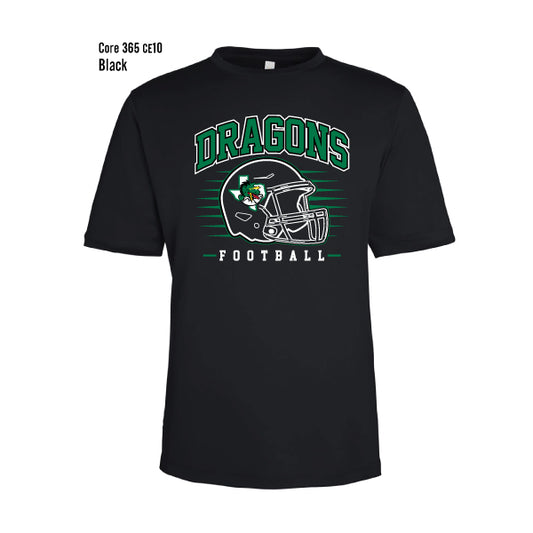 Carroll Middle School "Dragons Football" Core365 Capital Performance T-Shirt