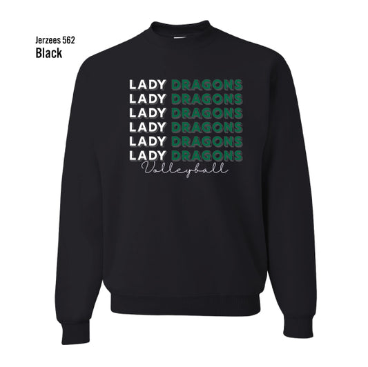 Carroll Middle School "Lady Dragons Volleyball" Jerzees Nublend Fleece Sweatshirt