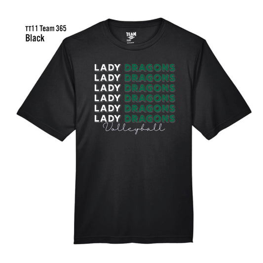 Carroll Middle School "Lady Dragons Volleyball" Team 365 Zone Performance Tee