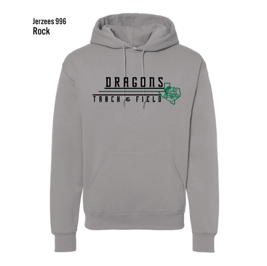 Carroll Middle School "Dragons Track & Field" Jerzees Nublend Fleece Hoodie
