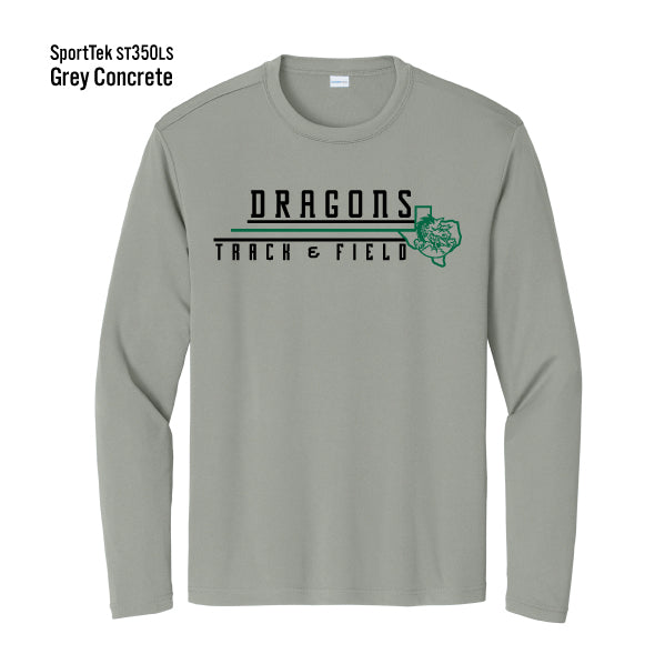 Carroll Middle School "Dragons Track & Field" Sport-Tek Competitor L/S Tee