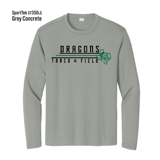 Carroll Middle School "Dragons Track & Field" Sport-Tek Competitor L/S Tee