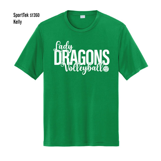 Carroll Middle School "Lady Dragons Volleyball" Sport-Tek Competitor Tee