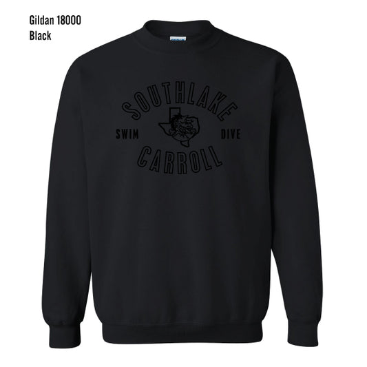 Carroll Swim & Dive "Black Dragon" Gildan Heavy Blend Crew Sweatshirt