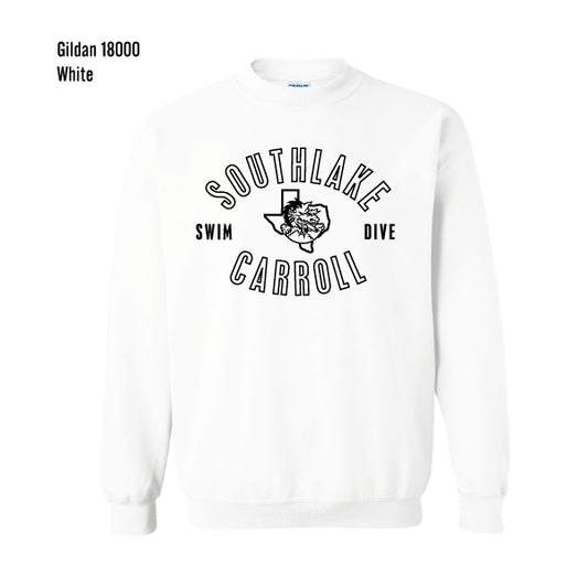 Carroll Swim & Dive "Black Dragons" Gildan Heavy Blend Crew Sweatshirt
