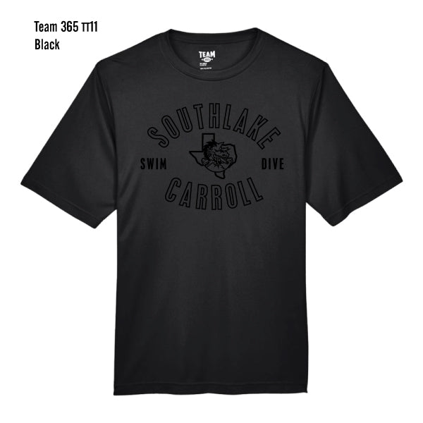 Carroll Swim & Dive "Black Dragon" Team 365 Zone Performance Tee