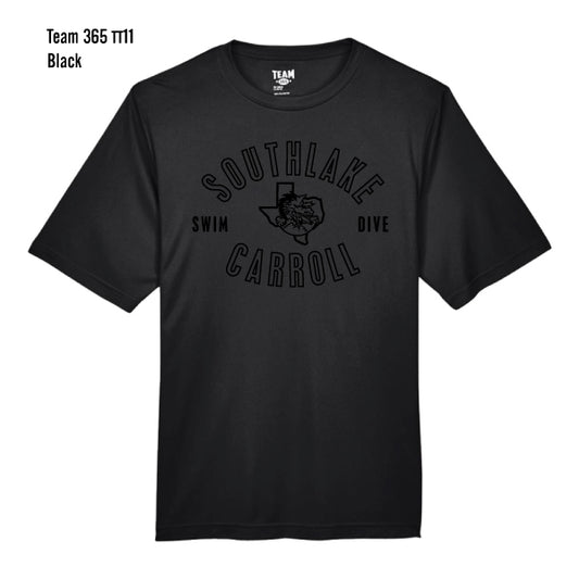 Carroll Swim & Dive "Black Dragon" Team 365 Zone Performance Tee