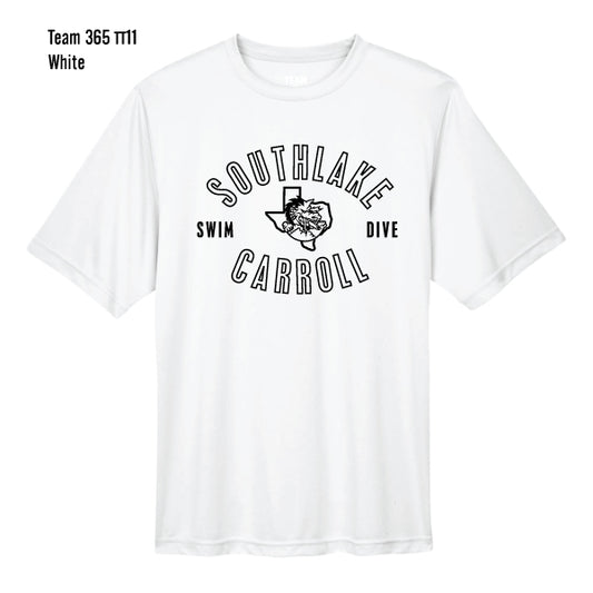 Carroll Swim & Dive "Black Dragon" Team 365 Zone Performance Tee