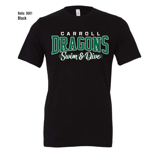 Dragons Swim & Dive "Collegiate" Bella Canvas Unisex Jersey Tee