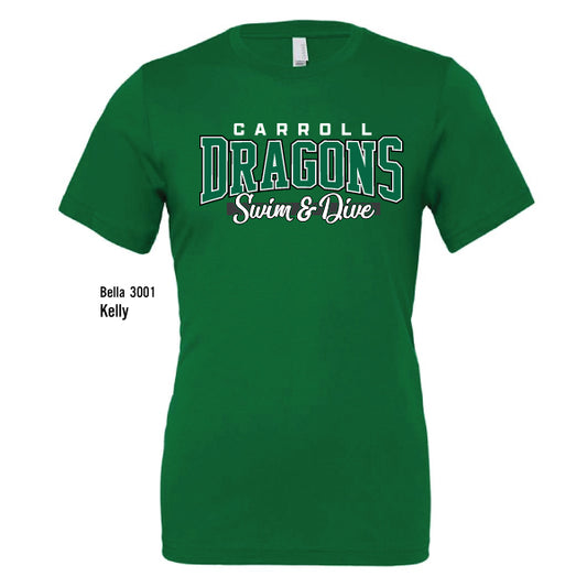Dragons Swim & Dive "Collegiate" Bella Canvas Unisex Jersey Tee