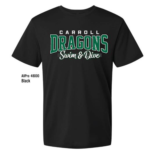 Dragons Swim & Dive "Collegiate" AllPro Pro-Lock Performance Tee